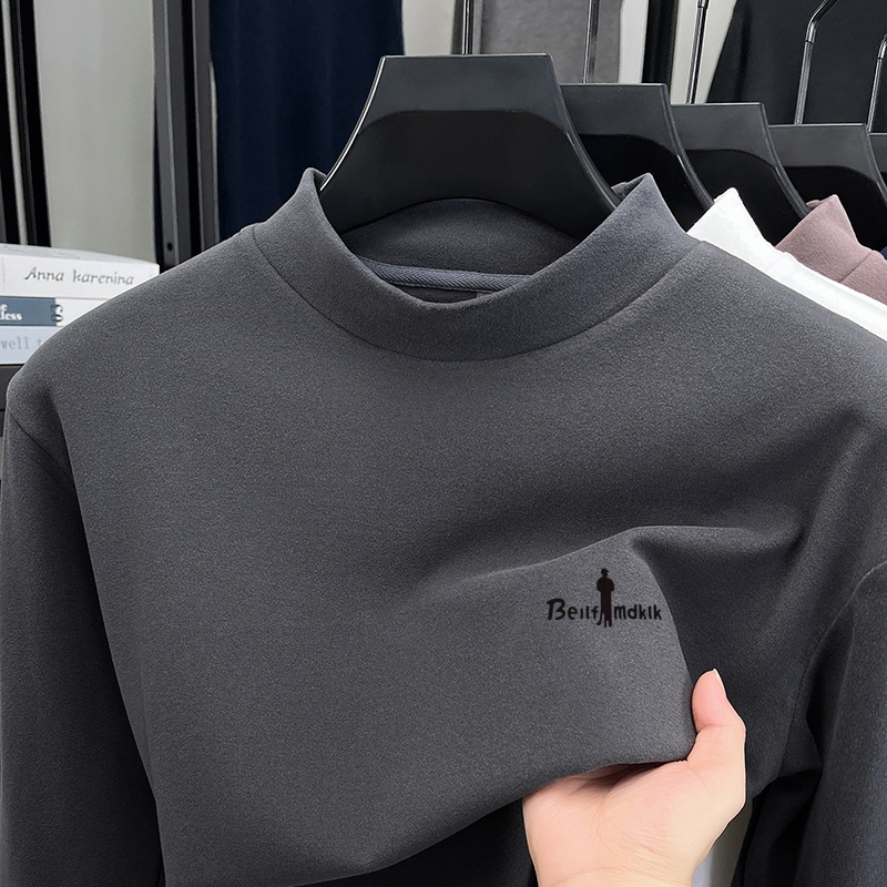 Base Layer Top - Дизайнерская мужская однотонная футболка с оригинальным