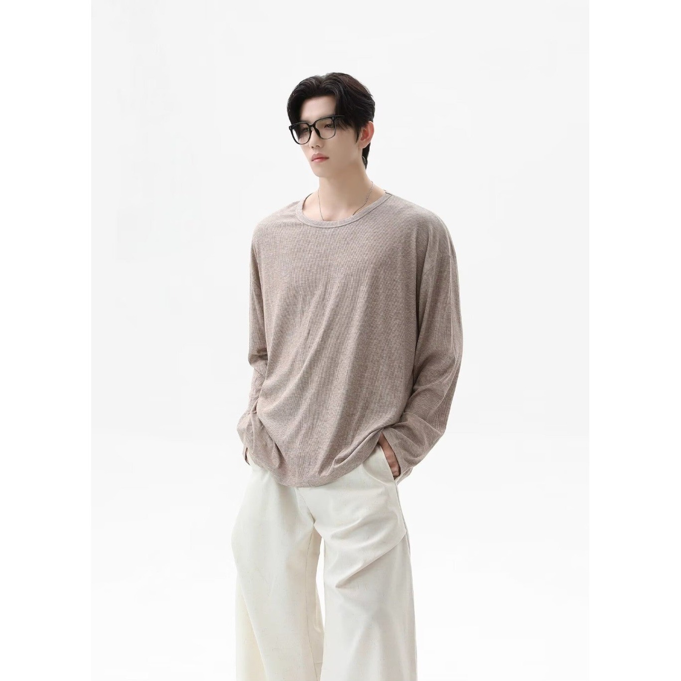 Undershirt Crew Neck - Новая осенняя футболка 2026 с длинным